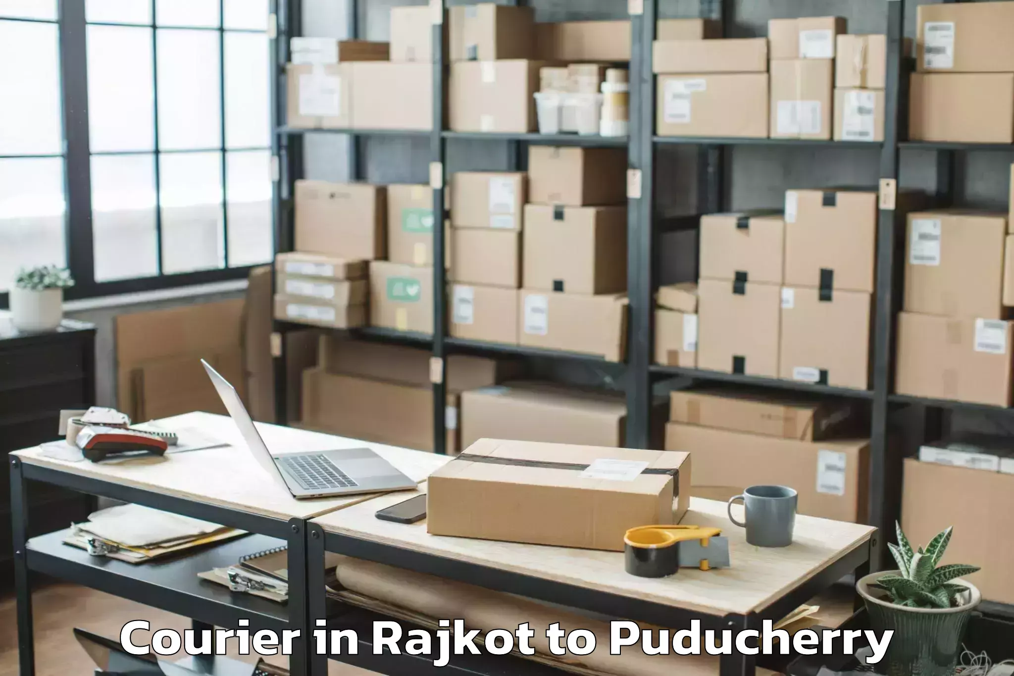 Leading Rajkot to Pondicherry University Courier Provider